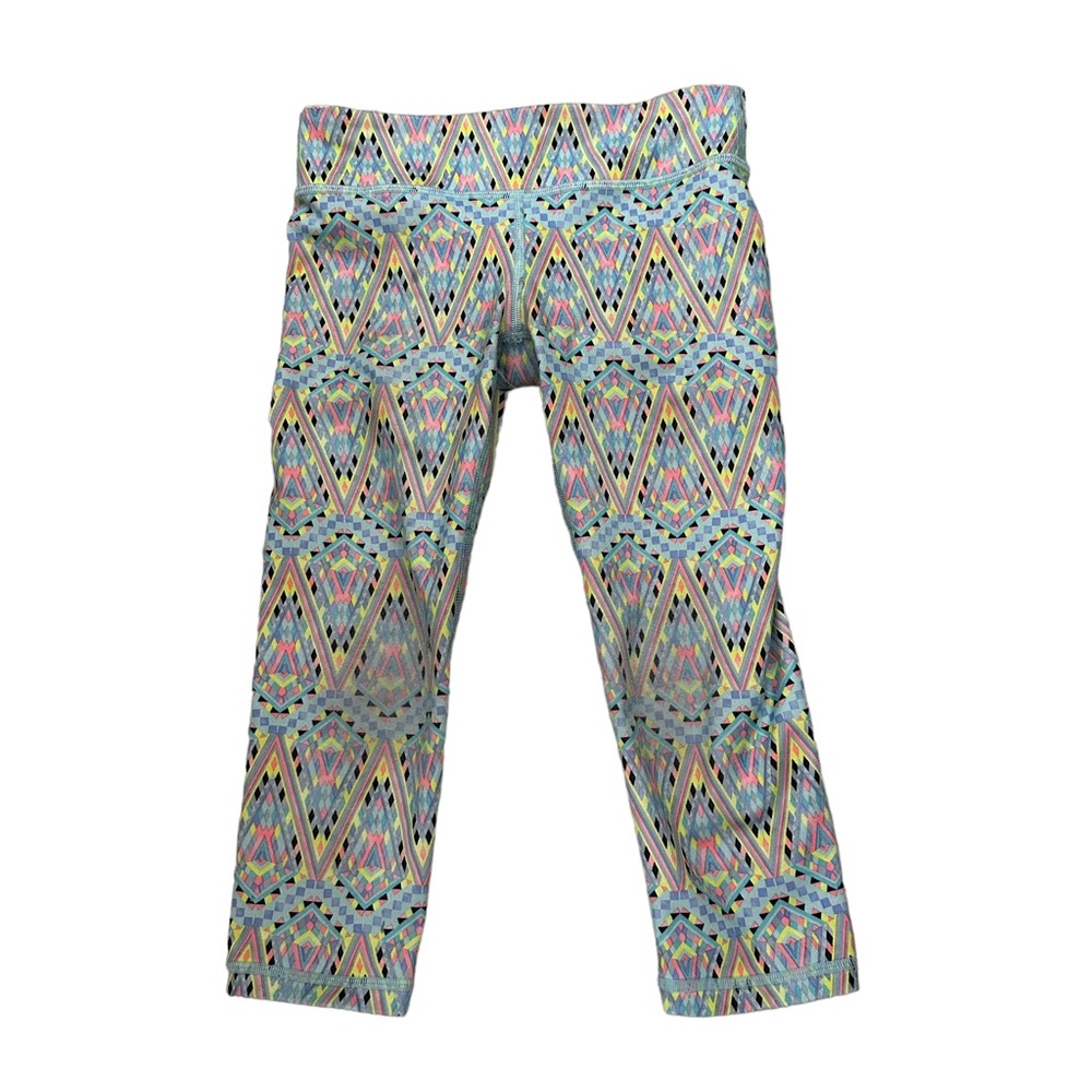Ivivva Lululemon Girls Sz 7 Athletic Crop Capris Multicolor